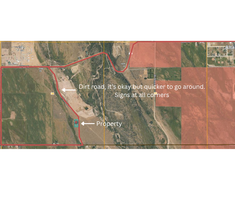 Map of property location with property parcel outlined