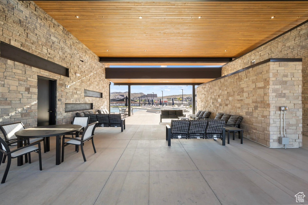 View of patio / terrace featuring outdoor dining area and outdoor lounge area