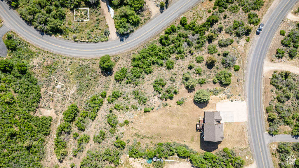 Aerial view of sparsely populated area