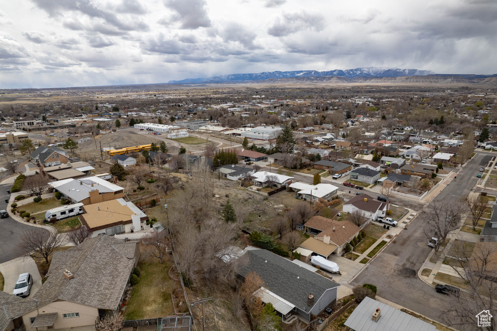 Aerial view with a mountain view and a residential view