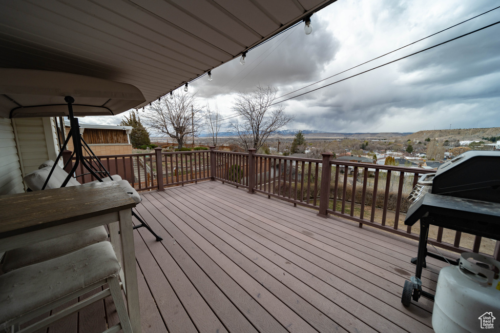 Deck with a mountain view