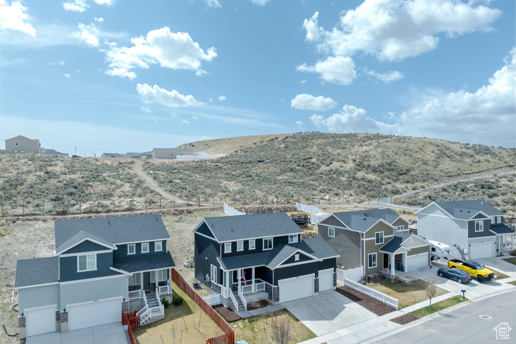 Aerial view featuring a residential view