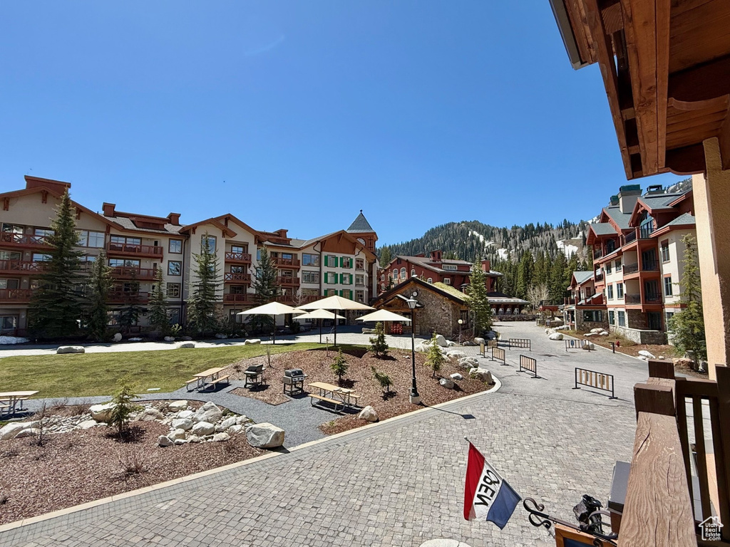 Surrounding community featuring a mountain view