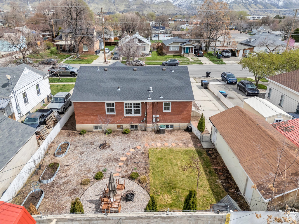 Aerial view with a residential view