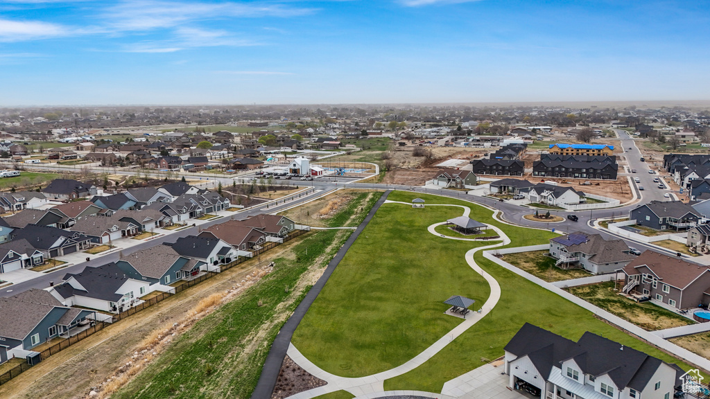 Aerial view featuring a residential view
