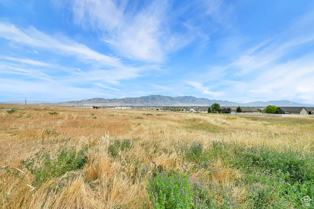 Mountain view with rural landscape