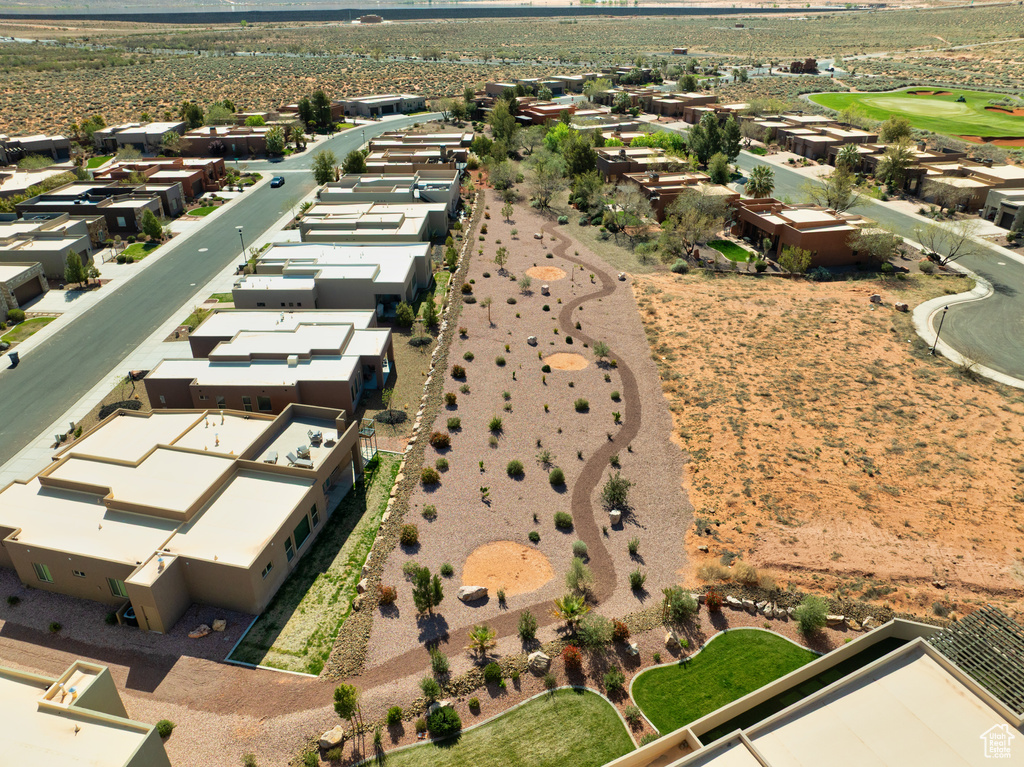 Bird\\\'s eye view with a residential view