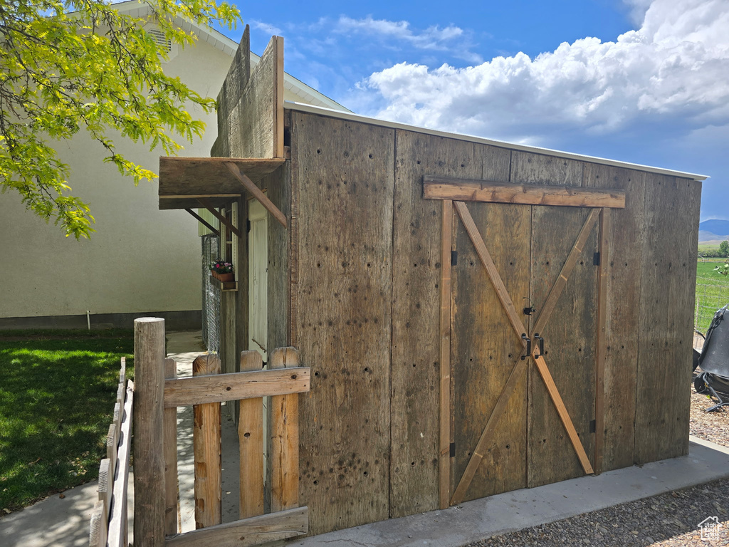 View of outbuilding