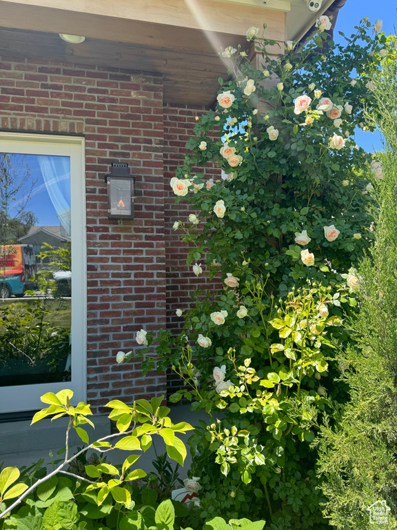 Exterior details with brick siding