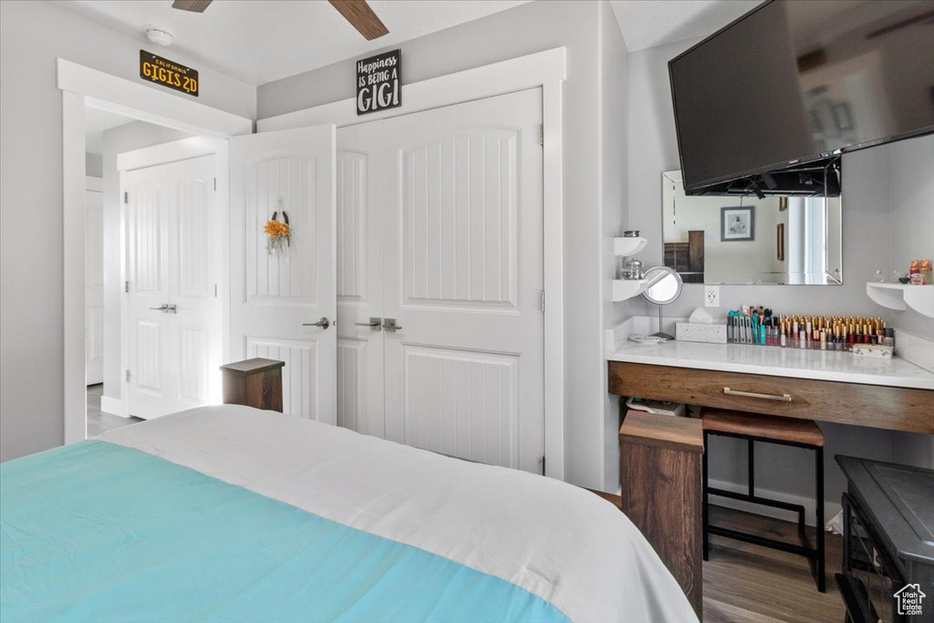 Bedroom featuring wood finished floors