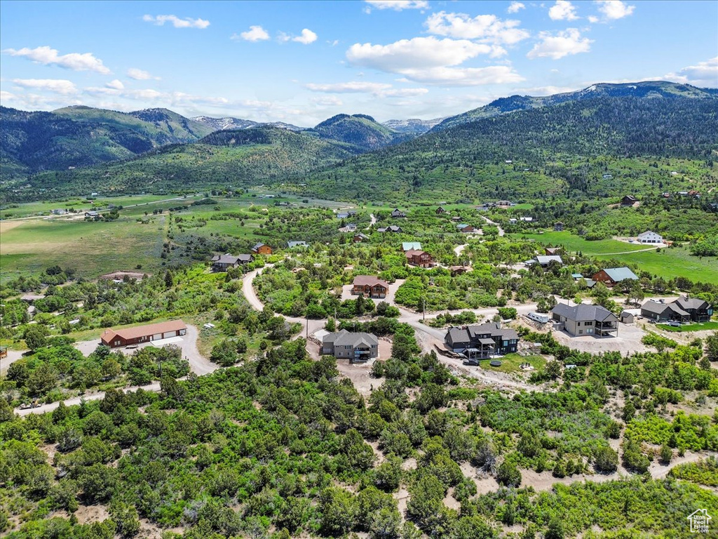 Bird\\\\\\\\\\\\\\\'s eye view of a mountainous background