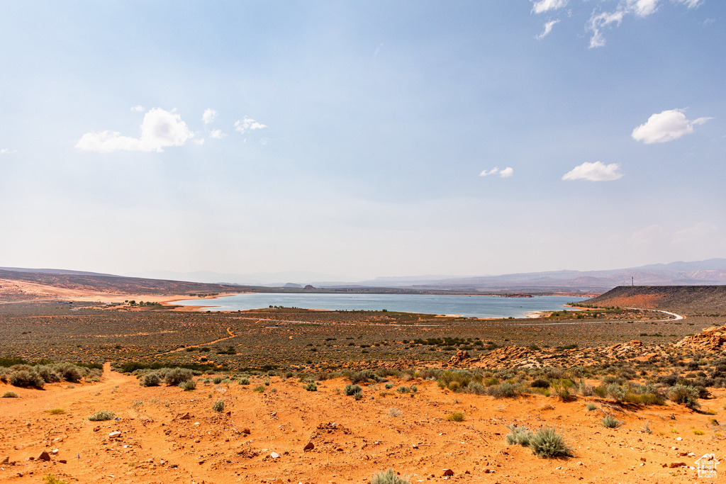 Water view featuring a mountainous background