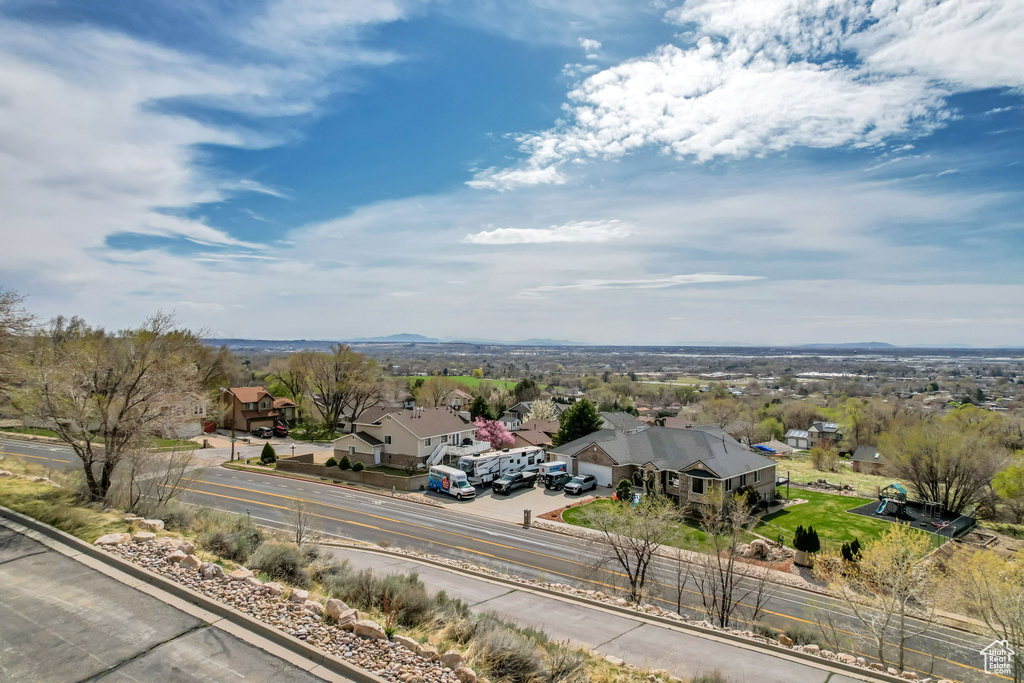 Bird\'s eye view featuring a mountain view and a residential view