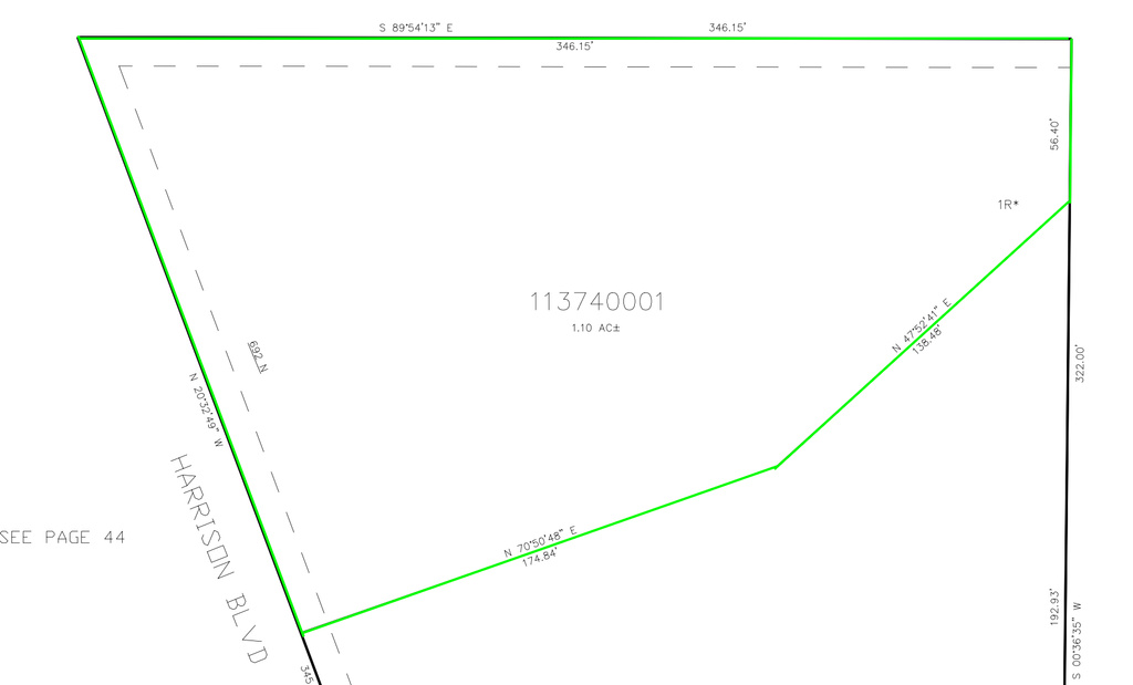 Map / location featuring property parcel outlined