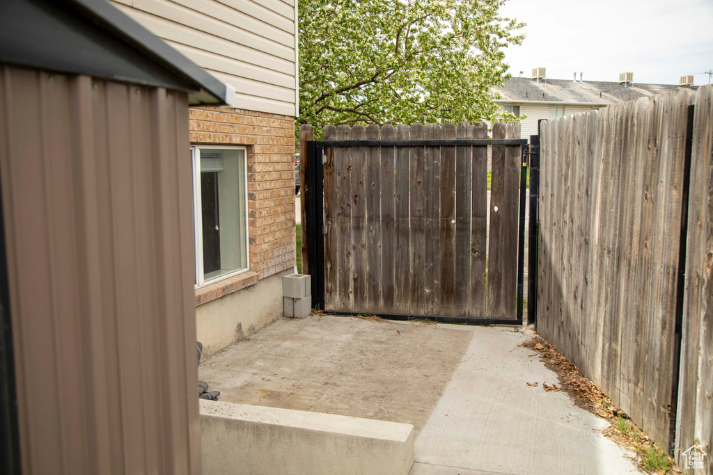 View of gate with fence