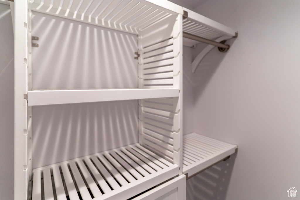 View of walk in closet