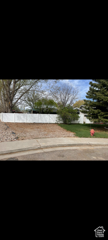 Exterior space with curbs and sidewalks
