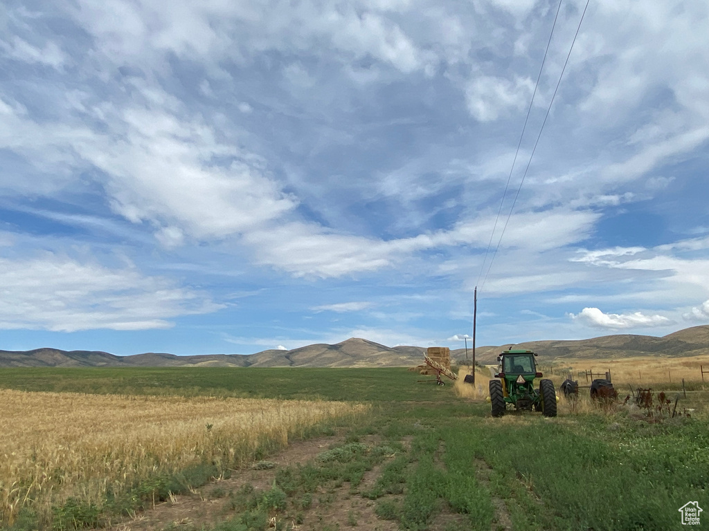 Mountain view featuring a rural view