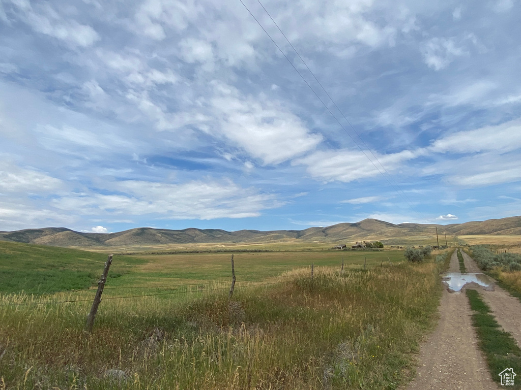 Mountain view featuring a rural view
