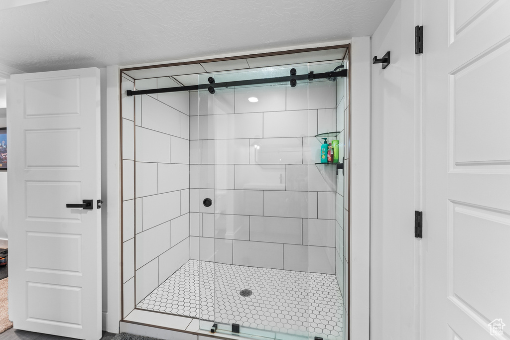 Bathroom featuring a stall shower