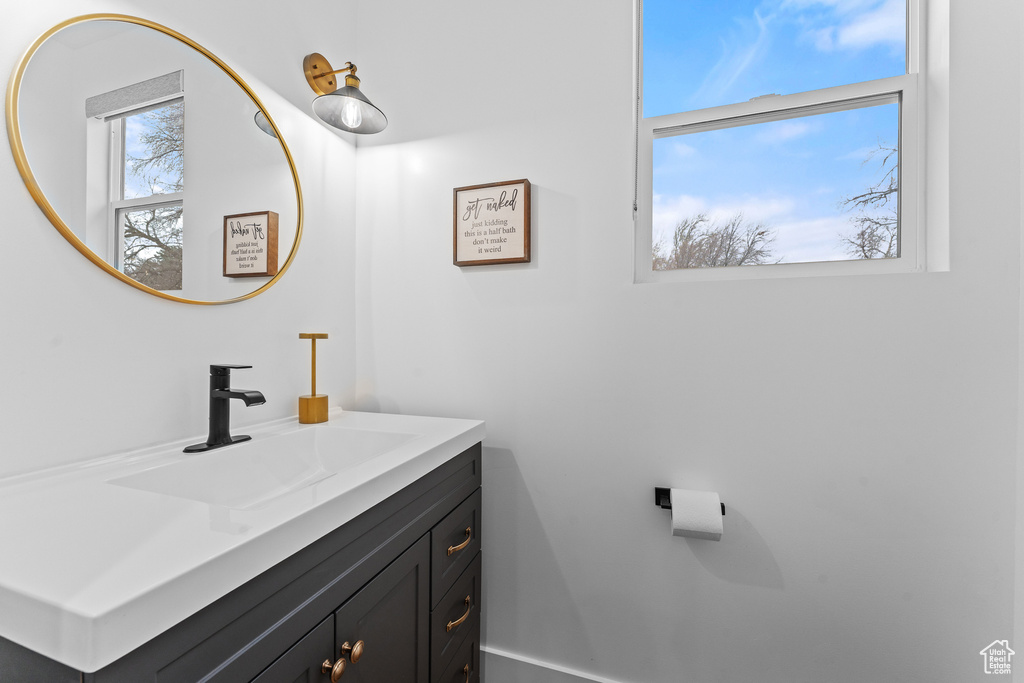 Bathroom featuring vanity