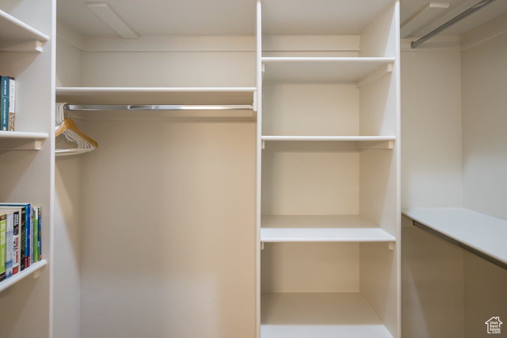 View of walk in closet
