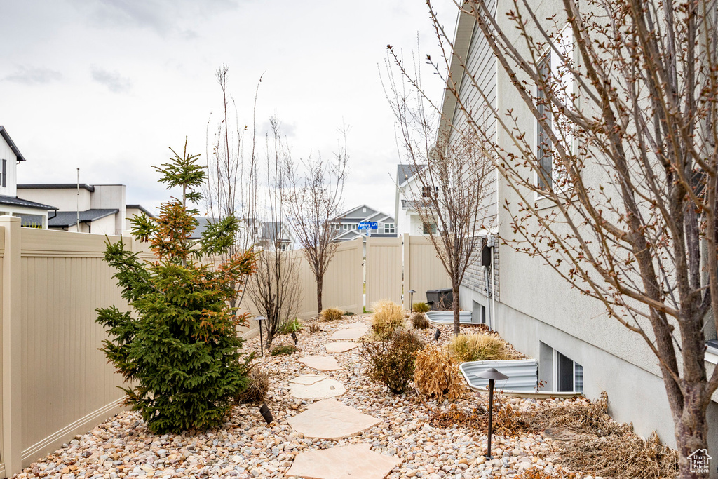 Exterior space featuring fence