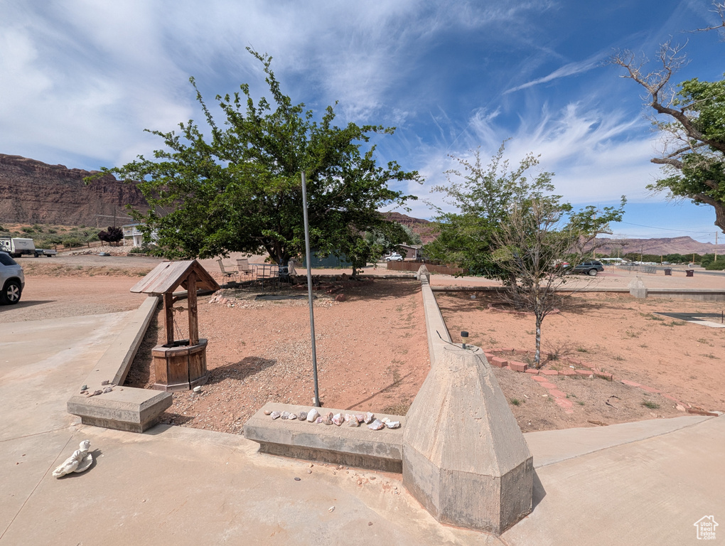 View of community featuring a mountain view