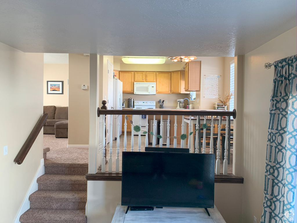 Staircase with baseboards