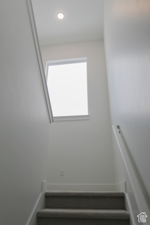 Stairway with recessed lighting