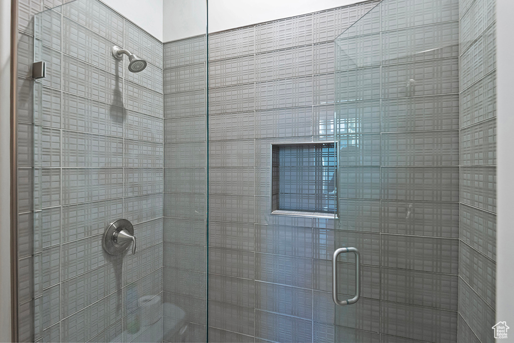 Bathroom featuring a stall shower