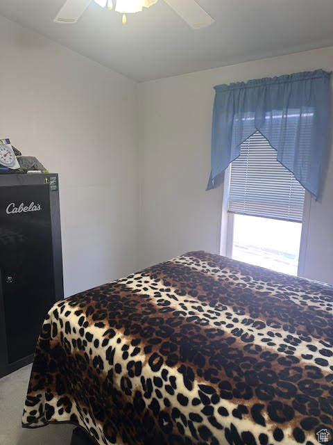 Bedroom with ceiling fan