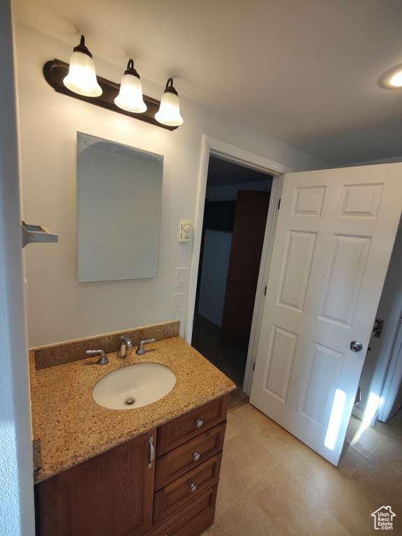 Bathroom featuring vanity