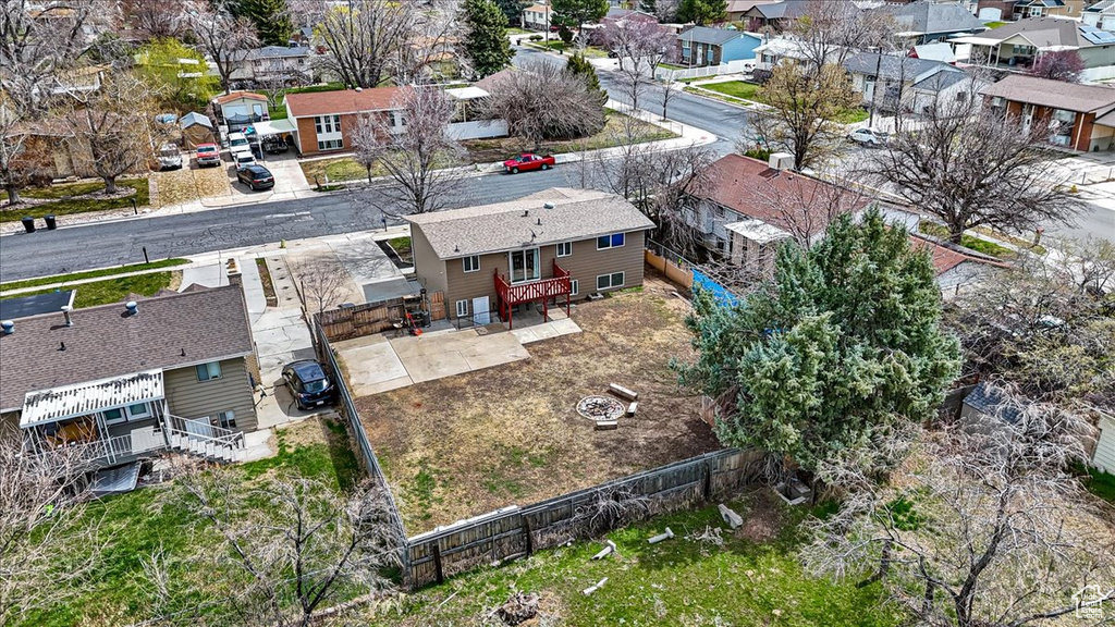 Bird's eye view featuring a residential view