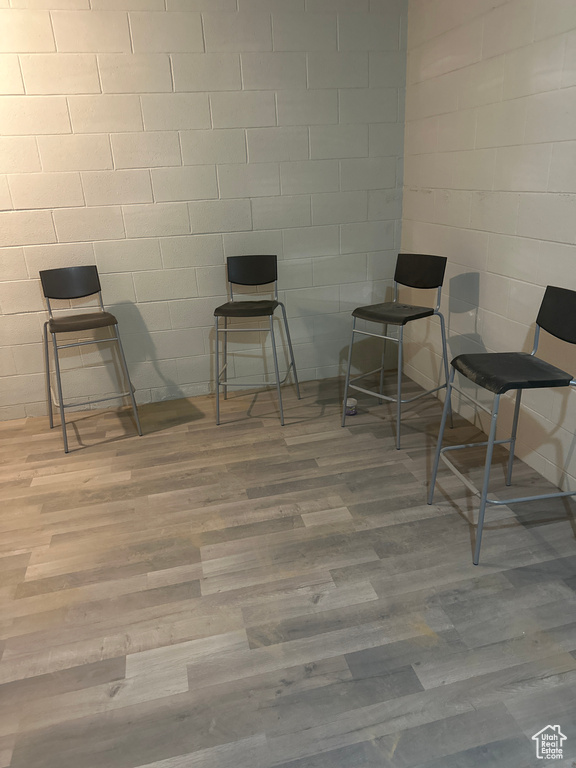 Interior space featuring wood finished floors