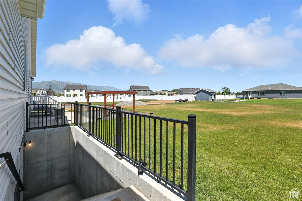 Balcony with a residential view