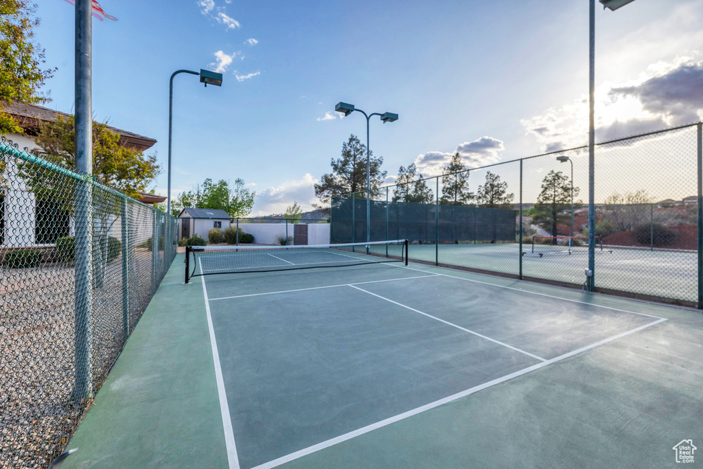 View of sport court with fence