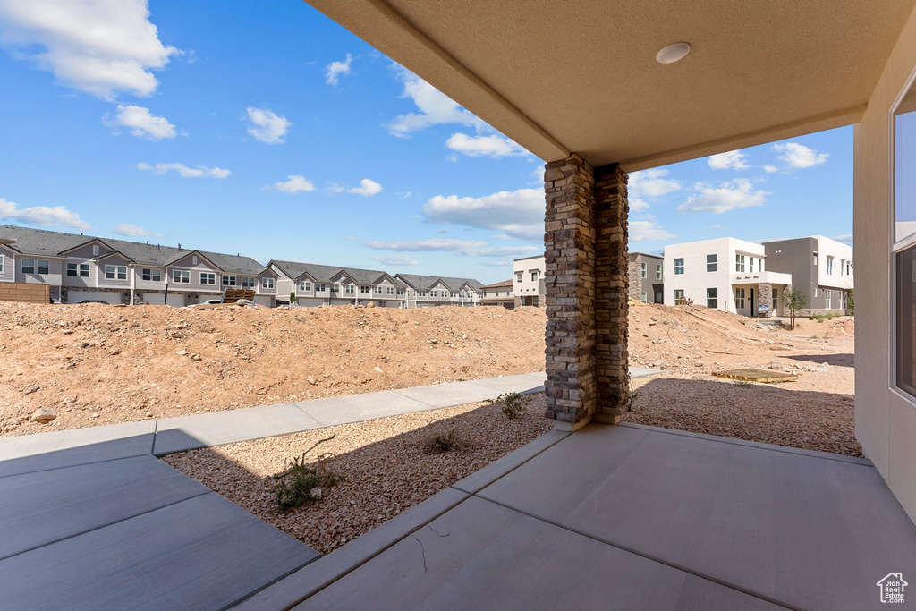 View of patio with a residential view