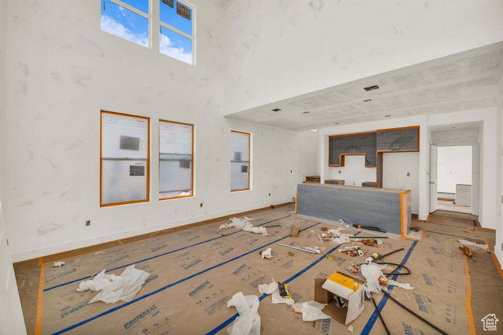 Living area with baseboards