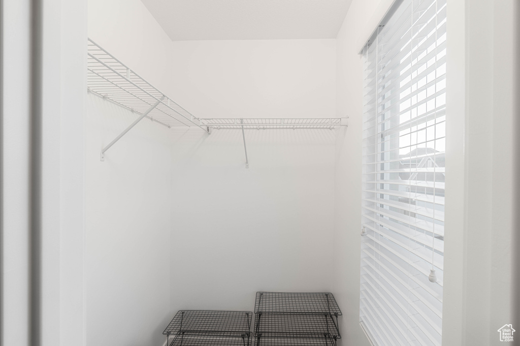 View of walk in closet