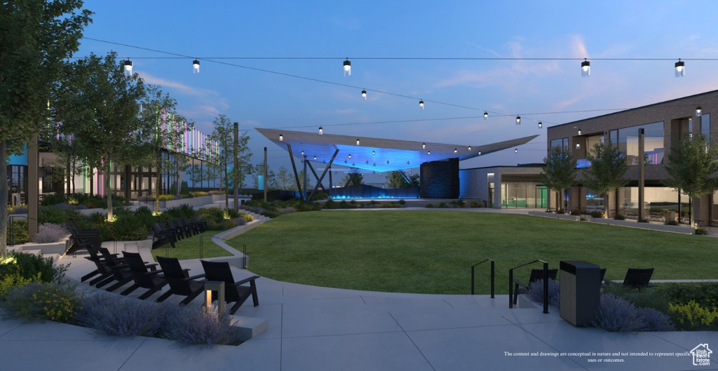 View of yard with a patio area