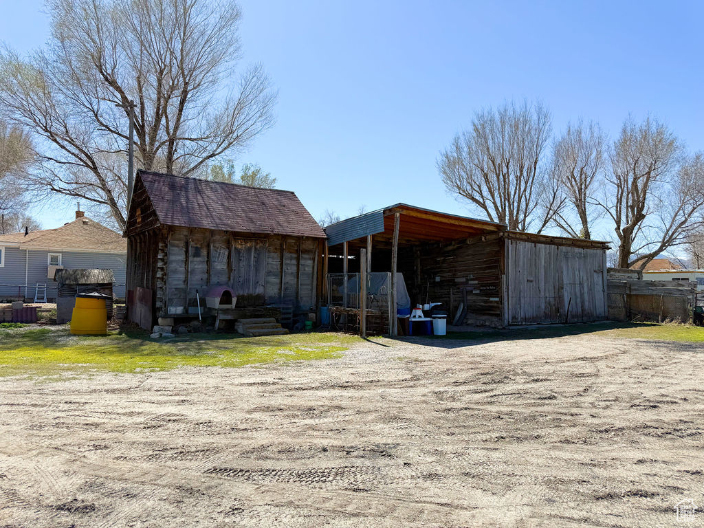 View of pole building
