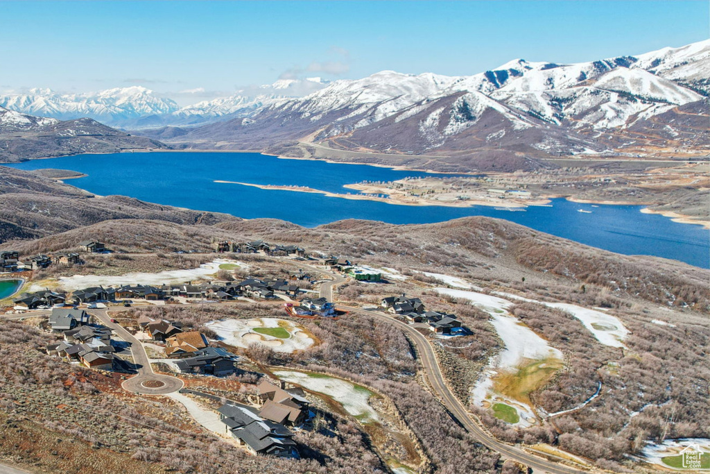 Mountain view with a water view