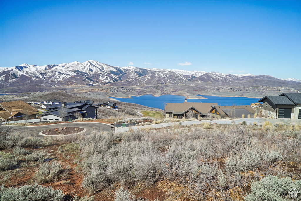 Mountain view with a water view