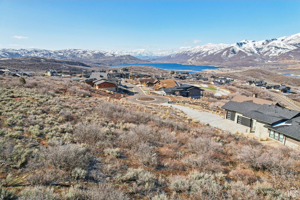 Mountain view with a residential view