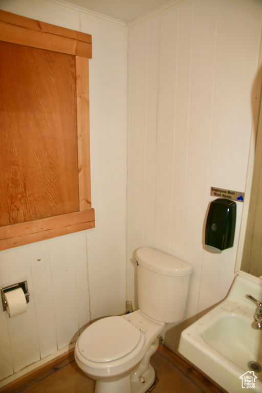 Bathroom featuring a sink and toilet