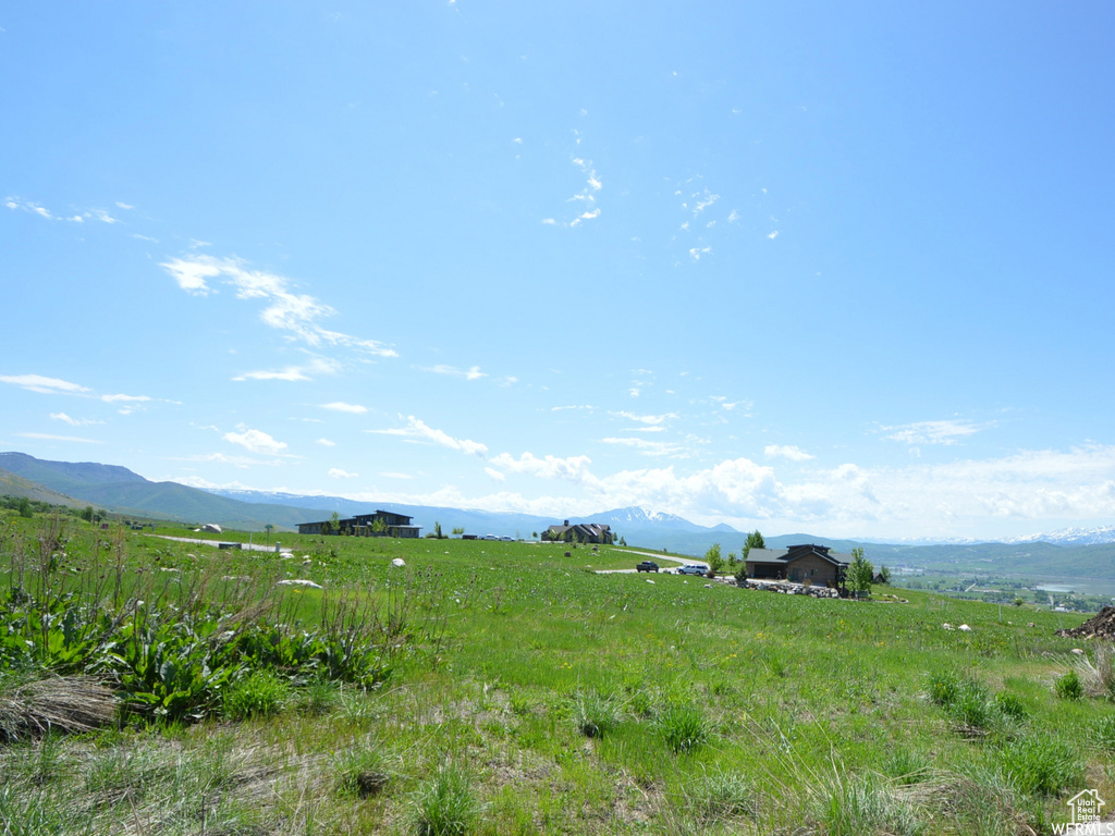 Mountain view featuring a rural view