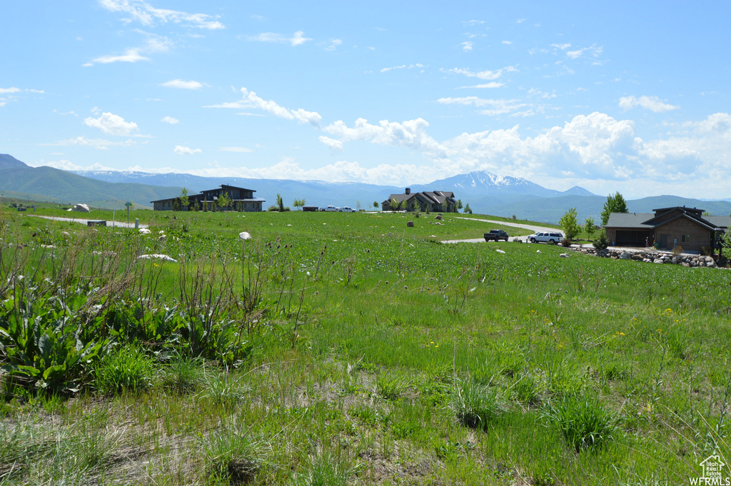 Mountain view featuring a rural view