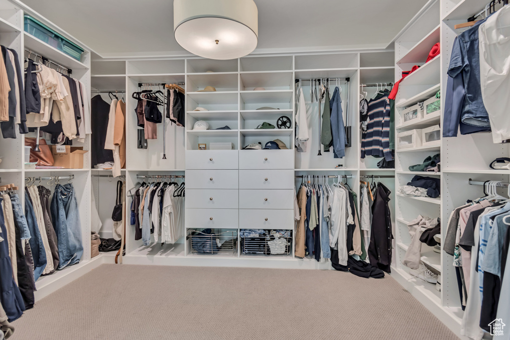 View of walk in closet