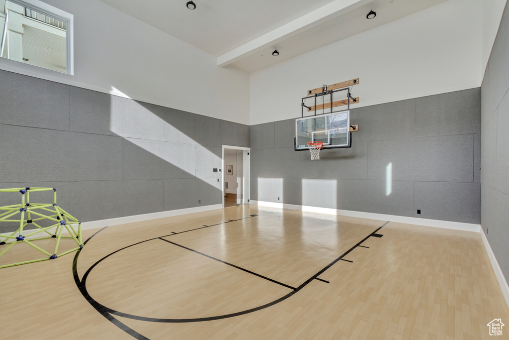 View of sport court with basketball court